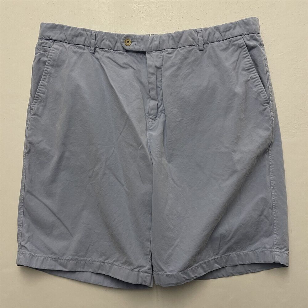 J. McLaughlin 40 x 9" Powder Blue 100%‎ Cotton Twill Notch Back Chino Shorts